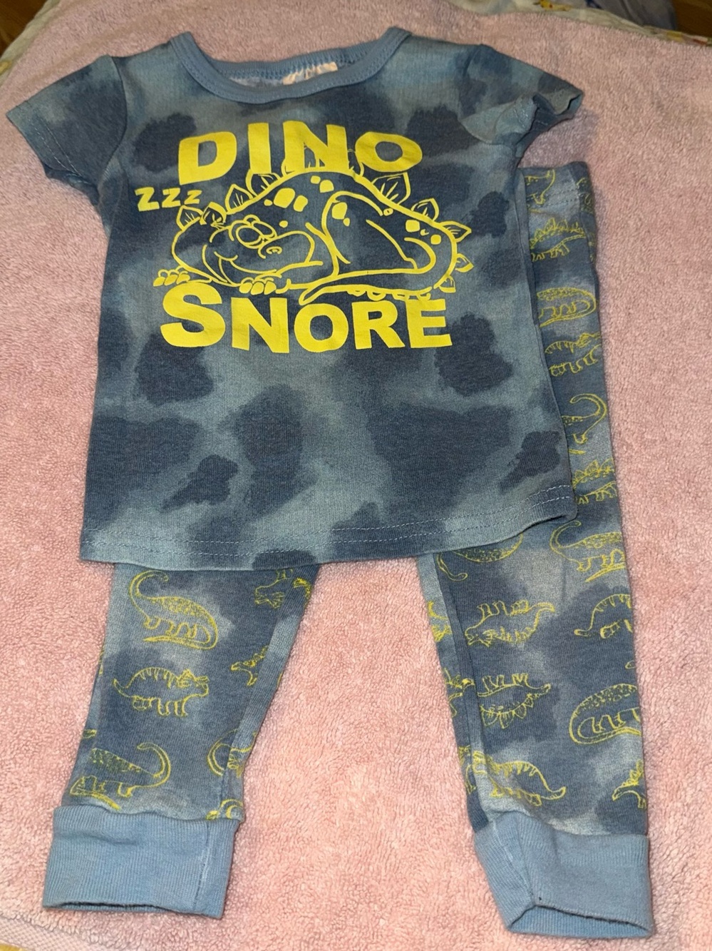 Little Beginnings Baby Boys Size 18 months Dino Snore Two Piece Pajamas PJs